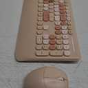 GEEZER Wireless Keyboard and Mouse Combo Milk Tea Color, 106 Keys Less Noise Full-Size 2.4G Ultra-Slim Colorful Keyboards with Palm Rest, One USB Nano Receiver for Windows/Mac/Laptop/PC