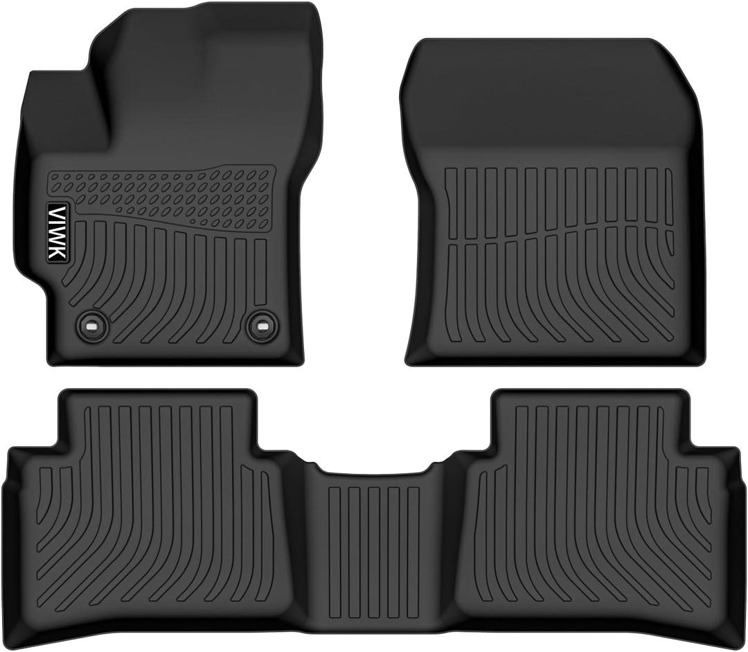 VIWIK Floor Mats for Toyota Corolla 2025 2024 2023 2022 2021 2020, Anti Slip 3D Floor Liners, TPE Waterproof Car Mats, Custom Fit All Weather Protection for 2020-2024 Corolla Sedan, Front & Rear