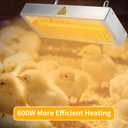 600W Heat Lamp for Chickens, Large Chicken Coop Heater, Adjustable Temp and Height, No Assembly Brooder Heater for Chicks Pets Livestock, 1 Pack