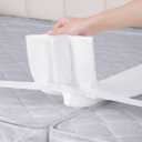 WINSOON Twin to King Bed Bridge: Twin Bed Connector to Make a King - Split King Mattress Gap Filler with Straps - One-Piece 25D Foam Bed Converter with Washable Cover (12 Inch Bed Bridge Set)