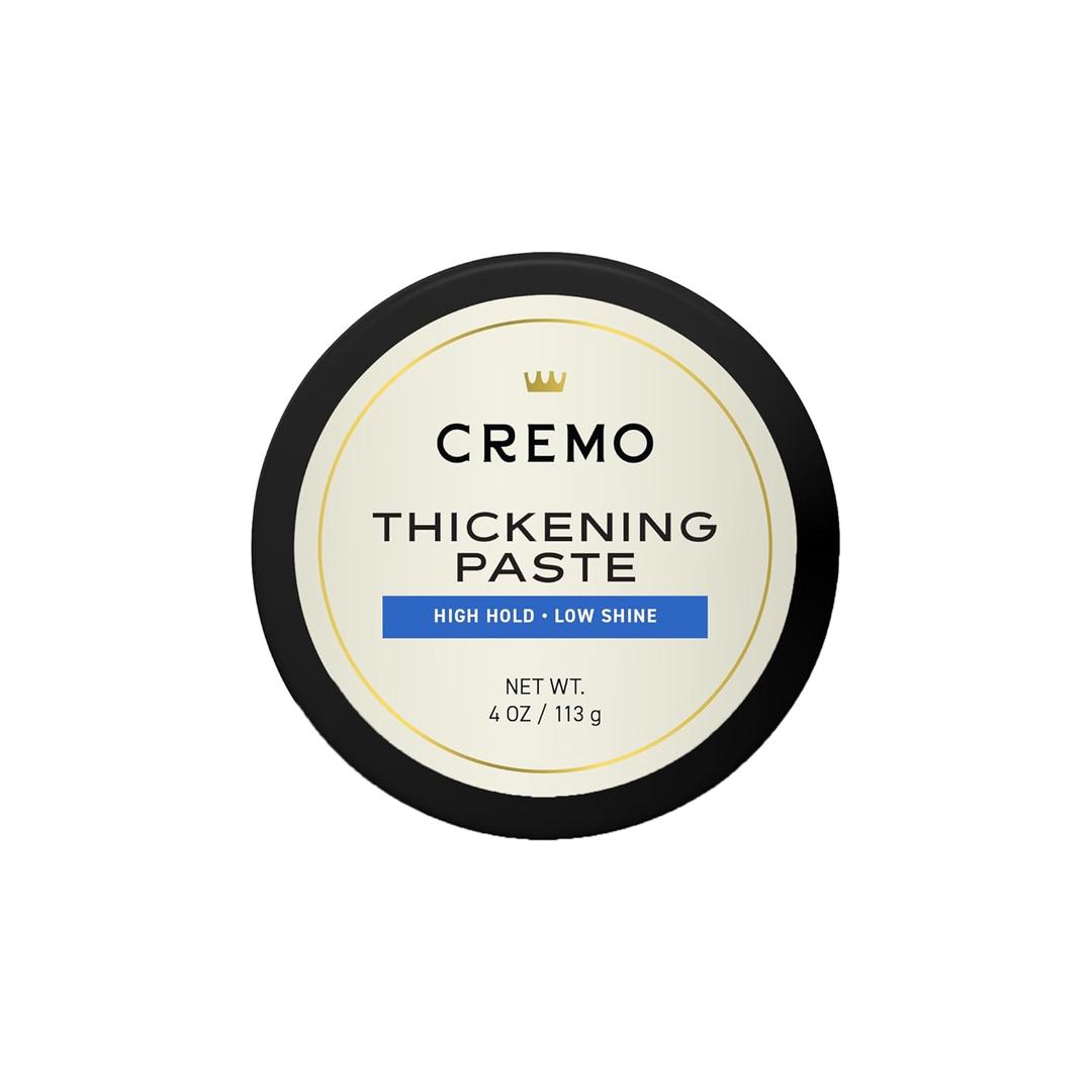Cremo Hair Thickening Paste for Men - Premium Barber Grade Thickening Paste, High Hold and Low Shine, Hair Styling 4 Oz