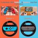 2 x Lyvix Steering Wheel for Nintendo Switch 2/1 Joy-Con – Christmas Gift, Racing Wheel Compatible with NS2/NS/OLED for Mario Kart World 2025, Ergonomic Accessories with Quick Release & Installation Grips