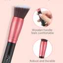 BESTOPE PRO Makeup Brushes 16 Pcs Makeup Brush Set, Blending Brush for Foundation, Premium Synthetic Powder Concealers Makeup Brushes for Eyes and Face, Eye Shadows Brushes, Eyeliner Make Up Brushes (Black)