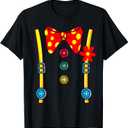 Clown Costume Circus Birthday Party Halloween Men Women Kids T-Shirt