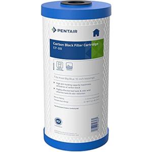 Pentair Pentek EP-BB Big Blue Carbon Water Filter, 10-Inch, Whole House Carbon Block Replacement Cartridge with Bonded Powdered Activated Carbon (PAC) Filter, 10" x 4.5", 5 Micron