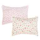 ALVABABY Toddler Pillowcases 2 Pack Organic Cotton Kids Pillow Cover Fit 13"x 18" or 12"x28" Envelope for Girl Boy Sleepy Travel 2TPW32A