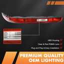 KAKSEY Rear Bumper Reflector Tail Light Fog Lamp Compatible with Audi Q7 2016 2017 2018 2019 2020 2021 2022 Replace 4M0945096A (Right Passgenger Side)