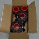 Barbell Clips 1 Inch Quick Release Weight Clamps 0.9-1.18inch Multi-Size Adjustable Olympic Clamps for Bars (Black + Red)