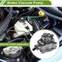 Brake Vacuum Pump No.07K145100H Engine Vacuum Pump for Volkswagen Beetle 2.5L 2006-2014 Aluminum Alloy Silver Tone 1 Pc