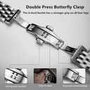Stainless Steel Watch Band 16mm Universal Metal Watch Strap Smartwatch Replacement Band Men Women fit Most Traditional Watches