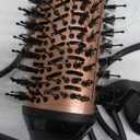 Travel Dual Voltage Hair Dryer Brush, Small Hot Air Brush for European Travel, Compact 2 Inch One Step Blowout and Volumizer Hair Blow Dryer with Oval Design, Rose Gold