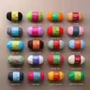 2 x 3 Pack (3 x 50g) Crochet Yarn with Crochet Hook - Worsted Medium Yarn for Crocheting - Easy-to-See Stitches Cotton-Nylon Blend Beginner Knitting Yarns for Adults and Kids (Milky White)