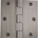 Nostalgic Warehouse Ball-Tip Residential Door Hinge with Square Corners (3.5" x 3.5" - Square, Antique Pewter)
