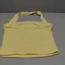 TiulZial Women Sexy Halter Neck Backless Tank Top Open Back Sleeveless Slim Fit Y2k Summer Tops (Yellow, S)