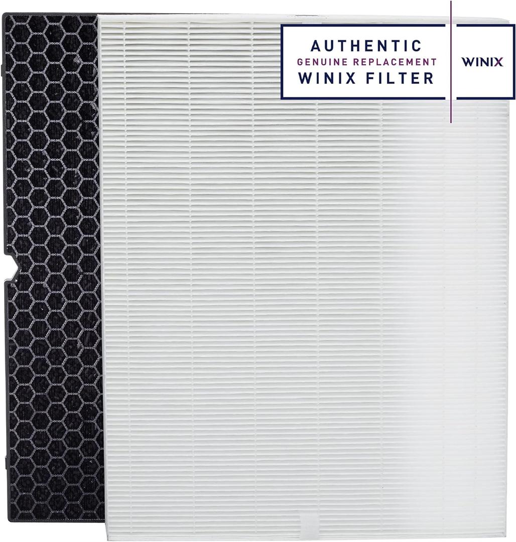 Genuine Winix 116130 Replacement Filter H for 5500-2 Air Purifier , 16.25"L x 12.5"W x 1.5"Th, White