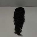 100% Human Hair Curly Drawstring Ponytail extension Water Wave, 16 inch 1B Natural Black Color, Afro Ponytail Brazilian Kinky Real Hair Ponytail Extensions For Black Women