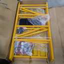 LEADALLWAY Scaffolding Platform 4 Foot High Mobile Baker Scaffolding 770 LBS Capacity with Locking Wheels, Yellow