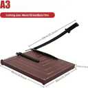 Guillotine Paper Cutter 18 Inch - Professional Large Paper Heavy Duty Trimmer, 12-Sheet Capacity for Cardstock & Photos, Safety Lock & Self-Sharpening Blade for Office, School, Craft Studio