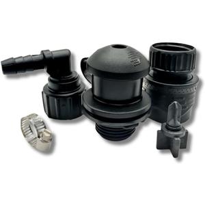 Outboard Quick Connect Flush Kit for Mercury, Suzuki, Yamaha & Honda Boat Engines - Marine Flush Adapter with Cowling Gasket Seal & Quick Connect - UV Stable & Durable Glass Filled Nylon Material