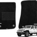 WENNEBIRD Superior Carpet Front Row Floor Mats for 2018-2025 Jeep Wrangler / 4XE (Not for JK), 0.6 Inch Thickness Rugs, Premium All Weather Anti-Slip Waterproof Floor Liners - 2pc