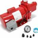 602208 Cast Iron Shallow Well Jet Pump, 1 HP 23 GPM 115/230V Dual Voltage, RJS-100-PREM Shallow Well Jet Pump for Home, Irrigation & Agriculture