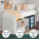 Premium Microfiber College Dorm Room Bed Skirt Twin XL 39" x 80", Extended 36" Drop, Split Corner Dust Ruffle, Wrinkle Resistant Durable Easy Care, White Solid