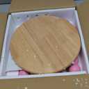 Masupu Solid Wooden Step Stool for Adults Kids, 11 inch Small Foot Stool, Non-Slip One Step Stool, Sturdy Foot Stool for Bathroom, Bedroom, Kichen, Plant Stand(Natural and Pink)