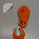 Snatch Block with Hook, 2 Ton WLL,Suitable for 3/8" Wire Ropes, Snatch Block Pulley for Rollback Wrecker, Car Hauler, Tow Truck Accessories, Winch Accessories