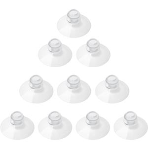 30mm 10 Pieces Small Suction Cups Clear Thick Without Hooks Without Holes, Professional Strength PVC Plastic Sucker Pads for Festival Decoration Wall Bathroom Kitchen Car Radar Detector