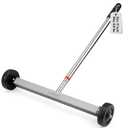 HORUSDY 17-Inch Rolling Magnetic Sweeper with Wheels | Adjustable Handle | 8.8-Pound Capacity Heavy-Duty Magnet to Pick Up Nails