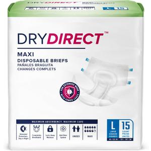 Dry Direct Maxi Overnight Brief (Pack of 15 - Large)