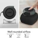 Vornado PEBL PAK Portable USB Desk Fan with Magnetic Base, Neoprene Travel Case Stand, 2 Speed Settings, Adjustable Airflow, Personal Cooling for Office, Home and Travel