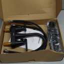 Bathroom Faucets for Sink 3 Hole, Hurran 4 inch Matte Black Bathroom Sink Faucet with Pop-up Drain and 2 Supply Hoses, Stainless Steel Lead-Free Centerset Faucet for Vanity RV, 2 Pack