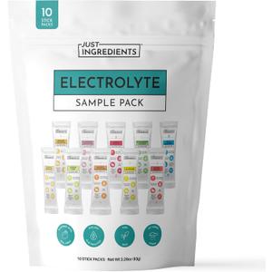 JUST INGREDIENTS Electrolyte Sample Pack - No Sugar - 10 Sticks