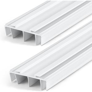 Pangda 2 Pcs Under Door Seal Door Bottom Seal 36 Long 1 3/4 Wide Strip Weather Stripping Sweep Draft Stopper Channel Replacement with Fins Weatherstrip Vinyl Draft Blocker for Exterior Interior Home