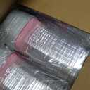 LNYZQUS 120pack/10oz Mini Cake Foil Pans with Lids, 4x4 Large Cupcake Pan Disposable Ramekins,Small Brownie Baking Cups Square Muffin Tin Cheesecake Containers Holders-Pink