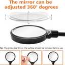 Bike Mirror Handlebar Mount(Black-2 piece), Adjustable Rotatable Bicycle Rear View Mirror, Wide Angle Acrylic Convex Safety Mirror for Mountain/Road Bicycles