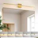 Brushed Gold Vanity Light 40 Inch Modern Bathroom Light Fixtures 23W Wall Vanity Lamp Over Mirror, Dimmable 5CCT LED Wall Sconce for Bedroom Cabinets UL Certificated