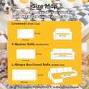 FUNNY FUZZY Pet Couch Covers for Sofa, Couch Covers for Dogs Washable Dog Couch Cover Protector Cream-Colored Furniture Sofa Covers for Dog Handmade Pure Cotton Pet Bed Mat (Brown, 23.6"63")