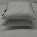 Organic Feather Down Throw Pillow Inserts (14x14 Inch, Set of 2) - 100% Cotton Shell, Filling of Feathers & Memory Foam, Square Decorative Pillow Form Core for Couch, Sofa, and Bed