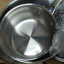 Calphalon Brushed 3-Ply Stainless Steel Cookware Set w/Turbo Heat Tech 10 Piece Includes Frying Pans, Pots and Pans Set, Induction, Oven Safe 450F, Brushed Stainless Silver