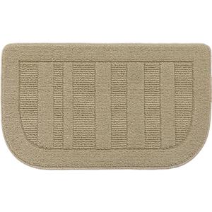 BEQHAUSE 30x18 Inch Kitchen Rug Mat, Durable Anti-Slip Absorbent Dirt-Resistant Kitchen Rug Pet Mat Machine Washable (Beige) (1'6" x 2'6" (Semicircular))