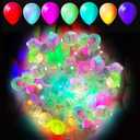 Aogist 50pcs Multicolor Balloon Lights,Long Standby Time Waterproof Twinkle Mini Light,Battery Powered,Round LED Ball Lamp for Latex Balloon Easter Eggs Wedding Christmas Halloween Party Decorative