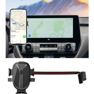 Car Phone Holder for 2026 Toyota Grand Highlander Accessories 2024 2025 Dash Mount Cell Phone Holder for Most Smartphones Auto Interior Accessories Hands-Free 360 Degree Rotation