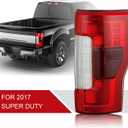 LED Tail Lights W/Blind Spot W/oModule Compatible With 2017 2018 2019 Ford F-250 F350 F450 Super Duty Taillight Rear Brake Lamp Signal Assembly Right Passenger Side KC3Z13404B(RH 17-19 F250)