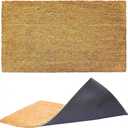 Ecomills Coco Coir Doormat, 36" x 48", 0.5" Thick Natural Coconut Fiber Mat with Vinyl Non-Slip Backing, Heavy Duty Front Door Entrance Mat