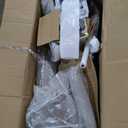 Efomao Big and Tall Office Chair 400lbs  PU Leather Executive Office Chair with Lumbar Support & Leg Rest, Heavy-Duty Computer Chair for Home Office, Grey