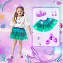 Princess Dress Up Shoes Set, Girls Dress Up Toys Toddler Jewelry Boutique Kit, 3 Themes of Unicorn, Mermaid, Ice Princess Costumes Set, Pretend Play Gifts for Little Girls Aged 3-6 Years Old