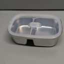 Buddew 1.5L 304 Stainless Steel Inner Container with Compartments Electric Lunch Box, Removable Replacement Tray with Sealed Silicone Cover, Easy to Clean, Eco Friendly and Dishwasher Safe