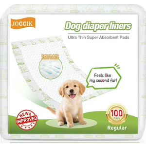 Dog Diaper Liners 100 ct Super Soft and Absorbent Dog Diaper Booster Pads for Male Dog Belly Bands or Female Dog Diapers (Regular, 100pcs)